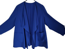 Marina Rinaldi hochwertiger Cardigan / Blazer kornblumenblau Gr. 48  itl.27