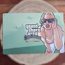 🍀 Blechschild Metallschild Gaming GTA Grand Theft Auto Tin Sign 