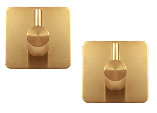 Klebehaken edelstahl gold matt - edelstahl,