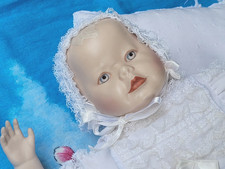Rarität ! Viktorianische Taufpuppe Franklin Mint mit Zertifikat  NP. 399,-