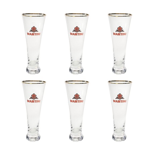 Martini bierglas glas pils - 6x,