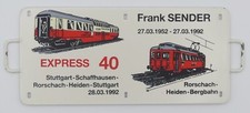 Zuglaufschild waggonschild - waggonschild,