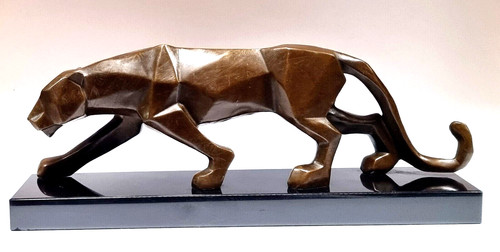 Bronze skulptur panther kuguar - bronze,
