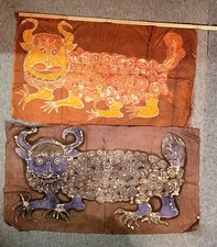 Batik Bild 2er SET XXL Stoff