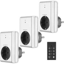 REV Funk Steckdosen Set Silber