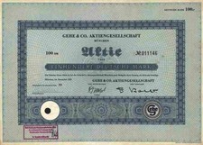 Gehe & Co. AG 1953 Flutstempel