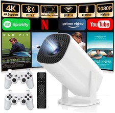 2025 NEU Beamer Projektor 4K UHD WiFi Bluetooth Android TV Heimkino Mini Tragbar