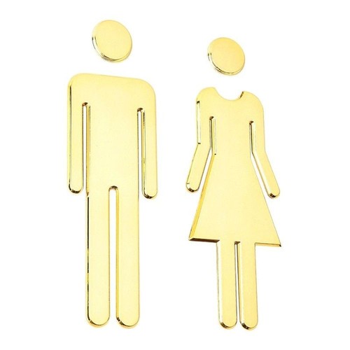 Toilettenschild messing - toilettenschild,