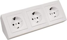 MC POWER Flair Steckdosenblock Ecksteckdose Unterbausteckdose Aufbau weiß, 3fach