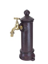 Brunnen Standbrunnen Gartenschlauchanschluss Gusseisen rostbraun H: 30 cm (10192