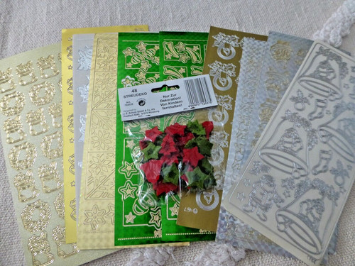 Weihnachtssticker bogen neu - bogen,