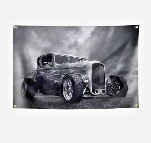 Hot rod flagge fahne - flagge,