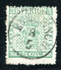 SCHWEDEN 1855 1 gestempelt
