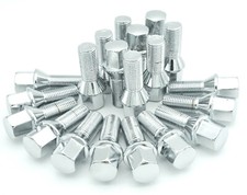 Chrom Radschrauben Alufelgenschrauben M14 x 1,5 KEGELBUND 28mm M14 1.5 NEU