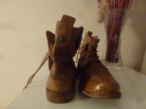 Leder stiefel stiefelette - leder,