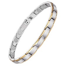 Titanstahl Magnetarmband Damen Verstellbar mit 3500 Gauss Magneten Schmuck
