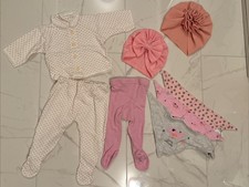 Baby Mädchen Erstlings Set Gr.55-62 Rosa Mütze 