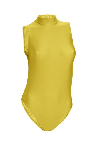 Damen glanz body ohne - body, Ärmel