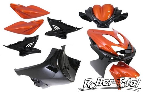 Verkleidungsset orange schwarz