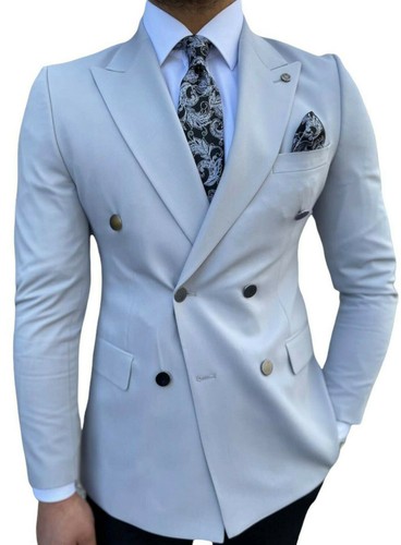 Designer beige zweireiher - beige,