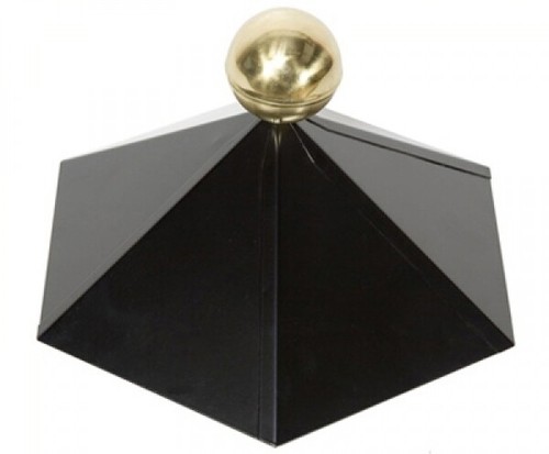 Dachhaube schwarz eck - dachhaube, 6-eck
