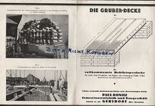 GERSDORF, Prospekt 1930, Paul Bonitz Zementwarenfabrik Baugeschäft Gruber-Decke