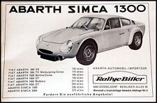 Abarth Simca 1300, originale Werbung aus 1965