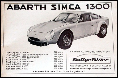 Abarth simca 1300 originale - simca,