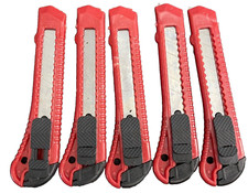 5x Cuttermesser 18 mm Cutter Teppichmesser Kartonmesser Paketmesser Kunststoff