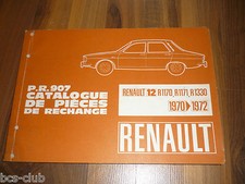 RENAULT 12 R12 1972 original ERSATZTEIL KATALOG ETK 3.Auflage WERKSTATT HANDBUCH