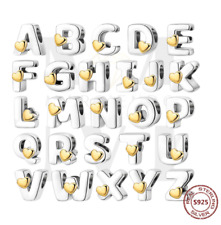 Charms Anhänger Bead Buchstabe Initialen 925 Sterling Silber