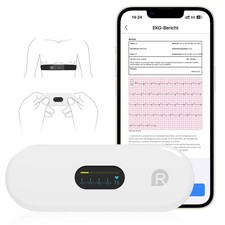 2025 Brustgurt Mobiles EKG-Herzmonitor-EKG-Gerät mit Bluetooth App KI-Analyse