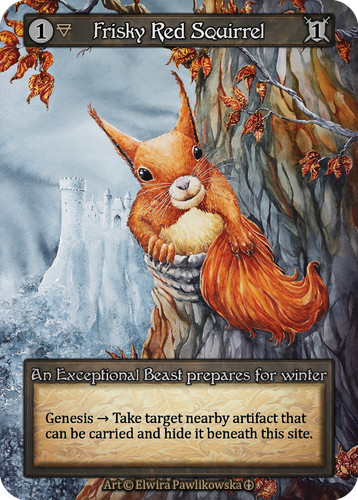 Frisky red squirrel - squirrel,