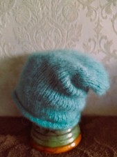 Strickmütze Beanie Mohair + Alpaca Mütze Handgestrickter  Damen Unikat Winter