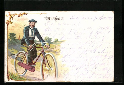 Lithographie all heil - heil!,, radler
