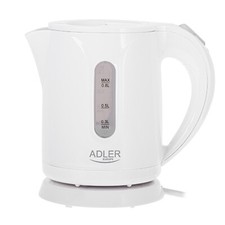 Adler Wasserkocher Reisewasserkocher 0,8Liter 850 Watt weiß AD1371w 