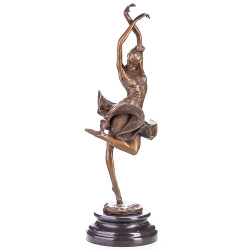 Bronzefigur skulptur tänzerin - bronzefigur,