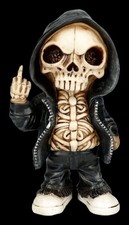 Skelettfigur flip the bird - flip,