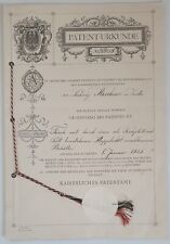 Patent-Urkunde Kaiserliches Patentamt 1915
