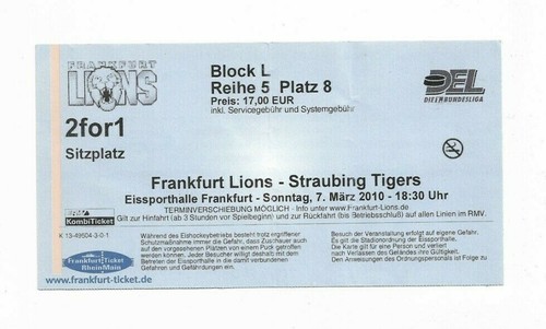 Eintrittskarte frankfurt - -,