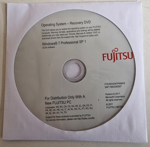 Fujitsu microsoft windows - windows, 7