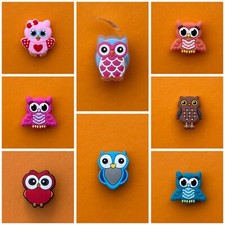 LED Blinkies/Schuhstecker/Shoe Charms/Anstecker/Pins TIERE/EULEN/UHU/OWL