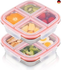 2 Stück Snackbox mit Fächern