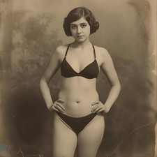 Dame Frau Model Vintage Retro