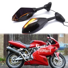 Motorrad LED Blinker Rückspiegel Pfeil Anzeige Für Ducati 749 999 848 748 1098