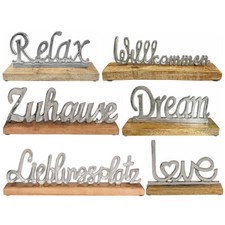 Schriftzug Deko Figur