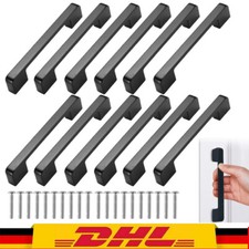 12X Schwarz Möbelgriff