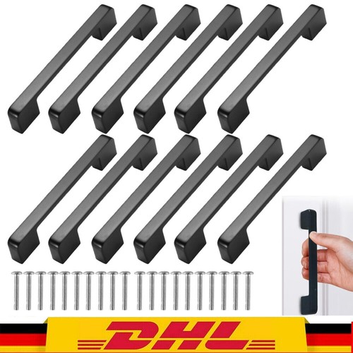 12x schwarz möbelgriff - schwarz,