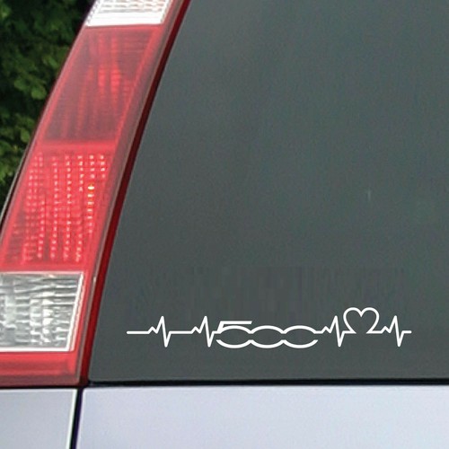 Aufkleber herzschlag fiat - aufkleber,