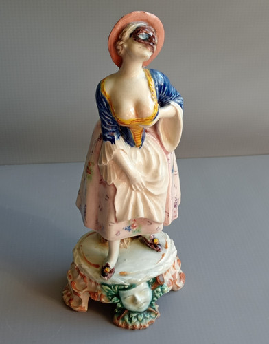 Fayence figur frau maskiert - frau,